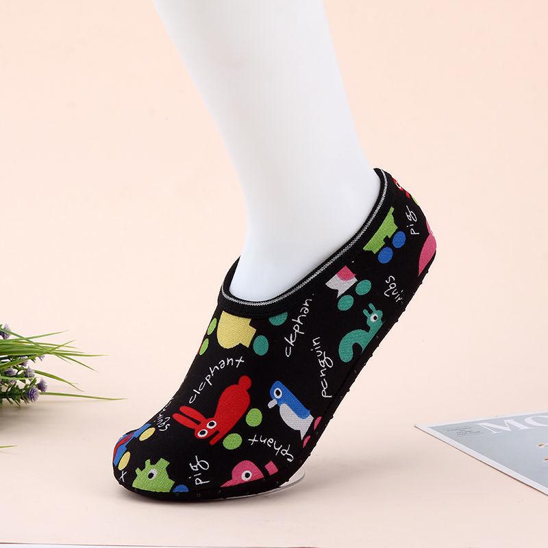 Șosete de interior de catifea antiderapante pentru femei - Groase, cu design imprimat pentru educația timpurie