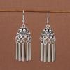 Vintage Chinese Tassel Earrings: Yunnan Dai Style with Tibetan Silver for Women