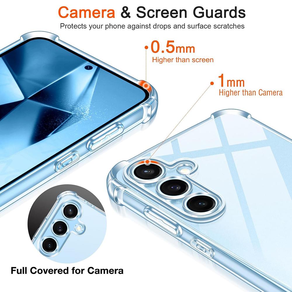 Shockproof Transparent Silicone Soft Case For Samsung Galaxy S25 Edge S24 S23 S21 FE Ultra Plus 5G Ultra Thin Clear Back Cover