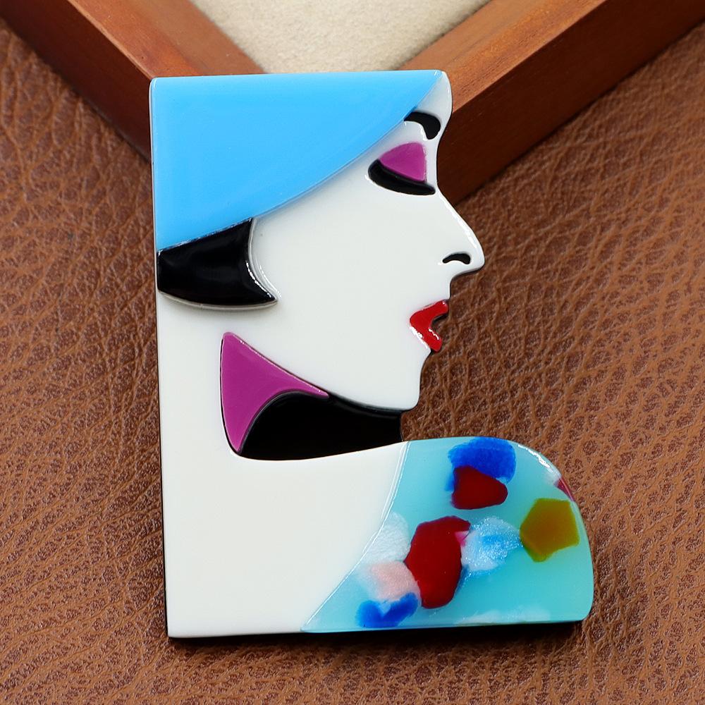 Handgefertigte Spleiß-Acrylplatten-Stil Mädchenbrosche