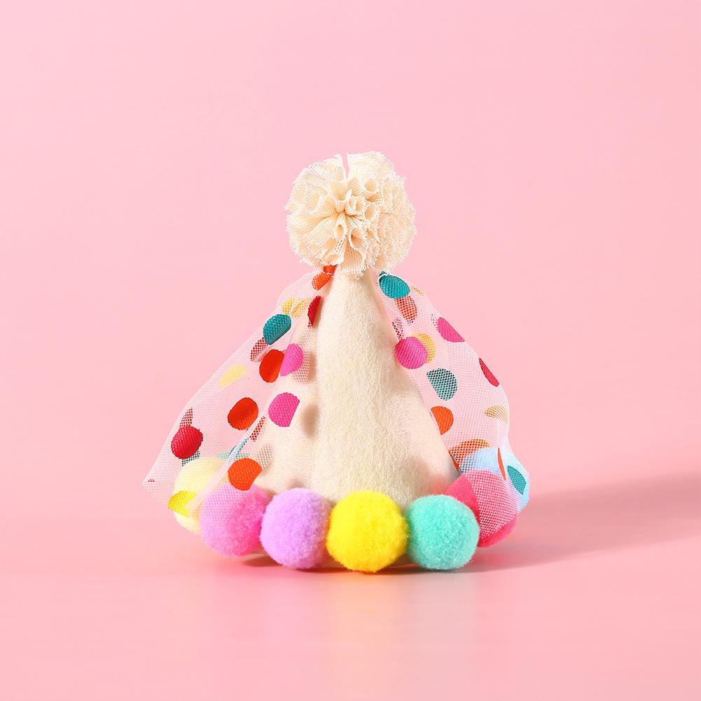 

Pet Birthday Celebrate Scarf Cotton Wave Point Saliva Towel Washable Pet Hat Cat Dog Bibs Puppy Kitten Triangle Kerchief Set 02