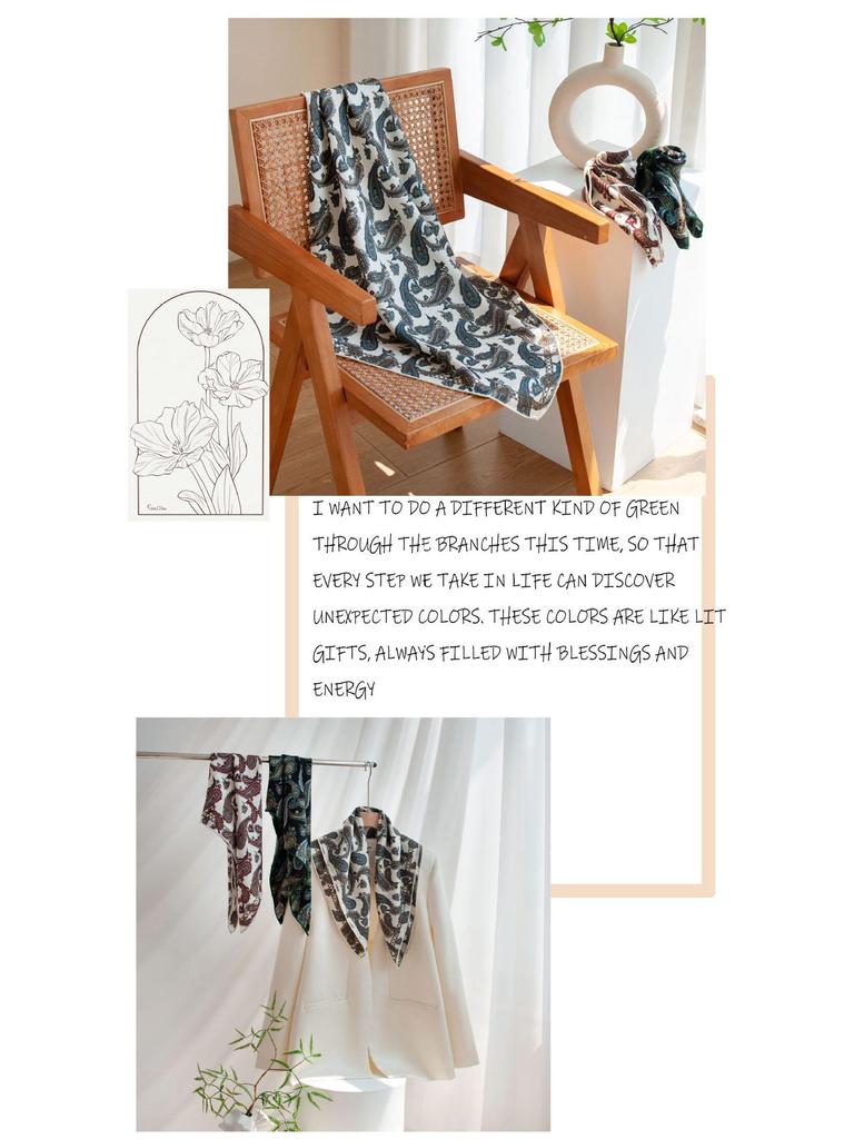 Elegant Double-Sided Square Scarf for Women - Decorative, Sun Protection, Warm Shawl, Exquisite Gift