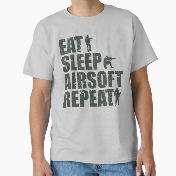 Eat Sleep Airsoft Repeat Classic Tshirt Made In Usaaus Tshirt S2xl S