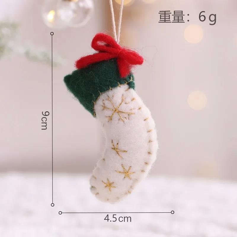 Christmas Tree Decoration 2025 Felt Christmas Tree Pendant Xmas Stockings Santa Claus Snowflakes For Home Natal Decor