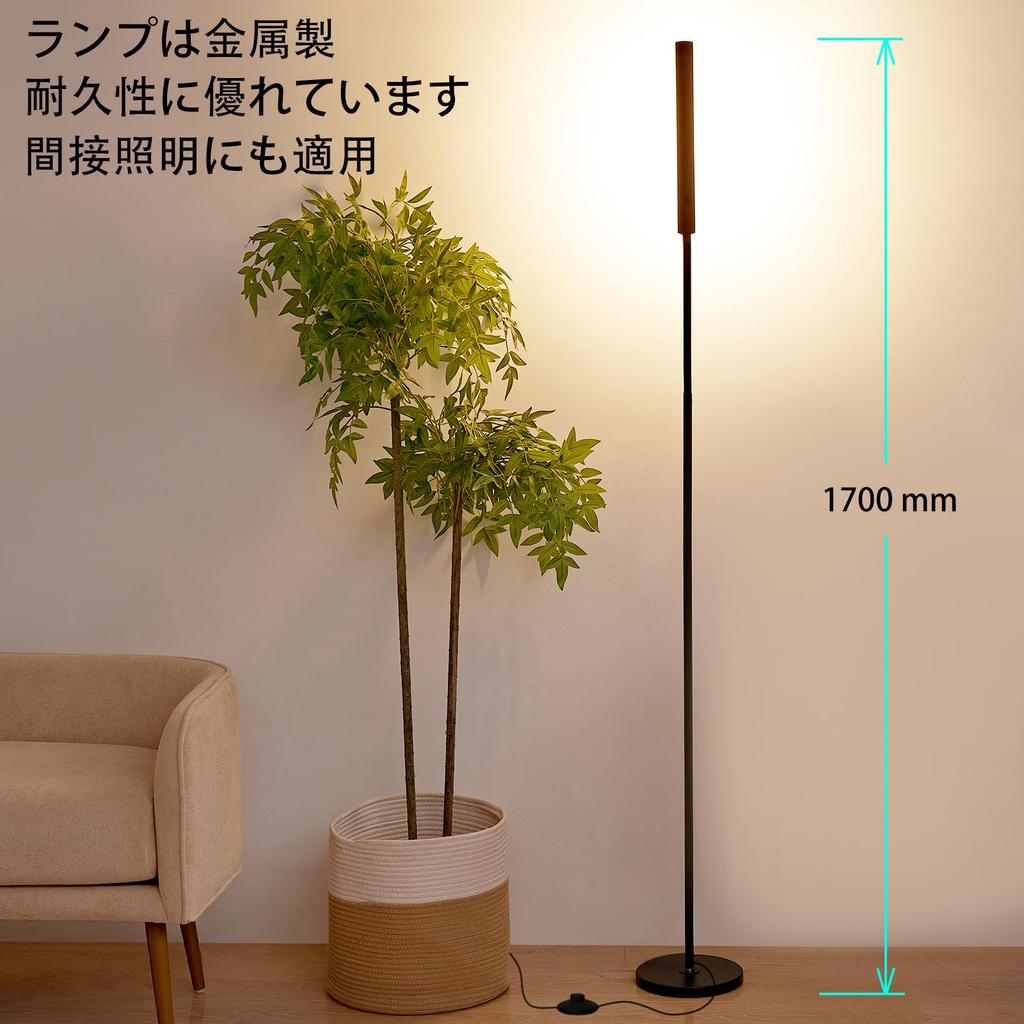 Huakey Home Nordic LED Floor Lamp, 12W, Indirect Lighting, Stepless Dimming and Color Adjustment, Height-Adjustable Reading Stand, Stylish Interior