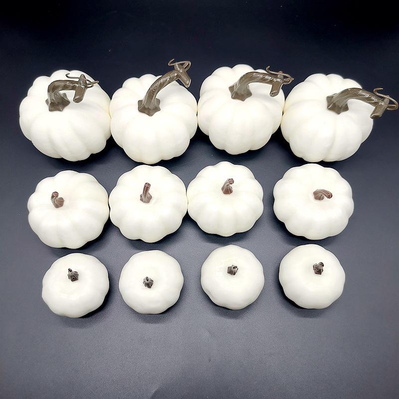 White and Yellow Pumpkin Model for Halloween and Christmas Decoration Wreaths