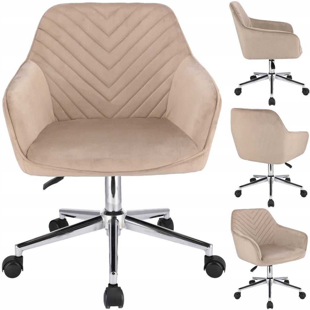 Napoli Beige Armchair On A Silver Foot