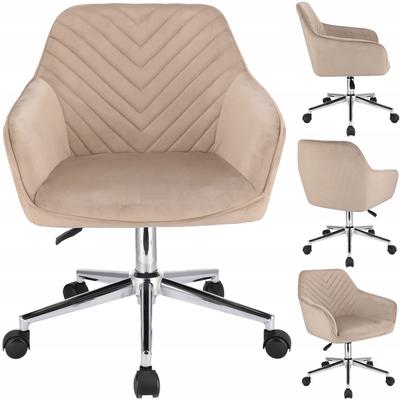 Napoli Beige Armchair On A Silver Foot