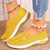 Trendy Women's Casual Single Shoes Spring Mesh Breathable and Comfortable Sports Vulcanized Shoes Large Size Anti Slip Platform