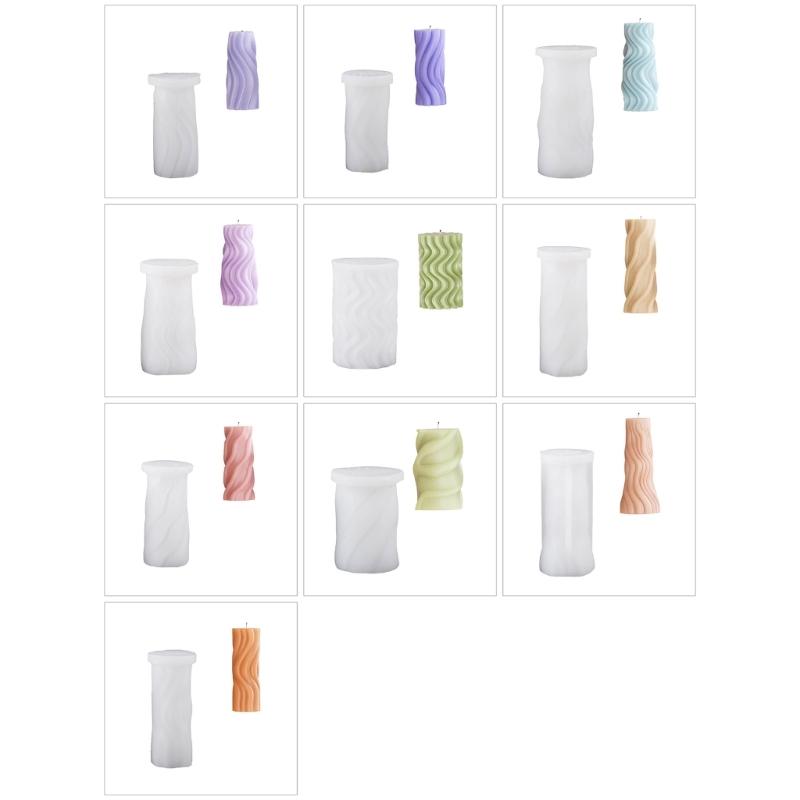 Flexible Silicone Mold Cylinder Shaped Wax Candle Molds Scented Aromatherapy Making Mould Handmade Ornament Mould
