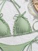 2026 Europäischer Karomuster Dreieck-Bikini - Sexy & Stilvolle Urlaubs-Bademode für Damen