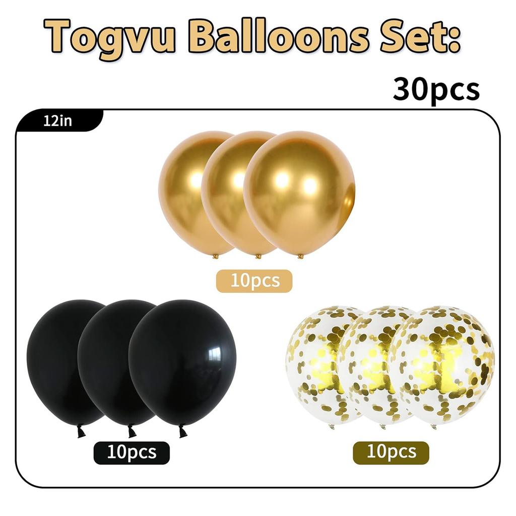 12inch 30pcs pink blue and gold balloon set with confetti,suitable for weddings,birthdays,themed parties,family gatherings
