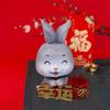 Year Sculpture Decoration Tabletop Teahouse Treasure Bag Resin Statue Figurine for Miniature