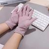 Gloves  Cotton Summer Sunscreen Gloves Outdoor Mittens Women Driving Gloves Solid Color