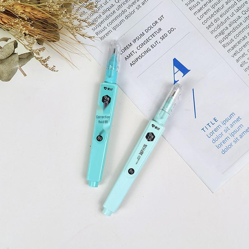 Hobby Cute Cartoon Quick-Drying Correction Fluid Pen, 8-25g, Large Capacity Whiteout
