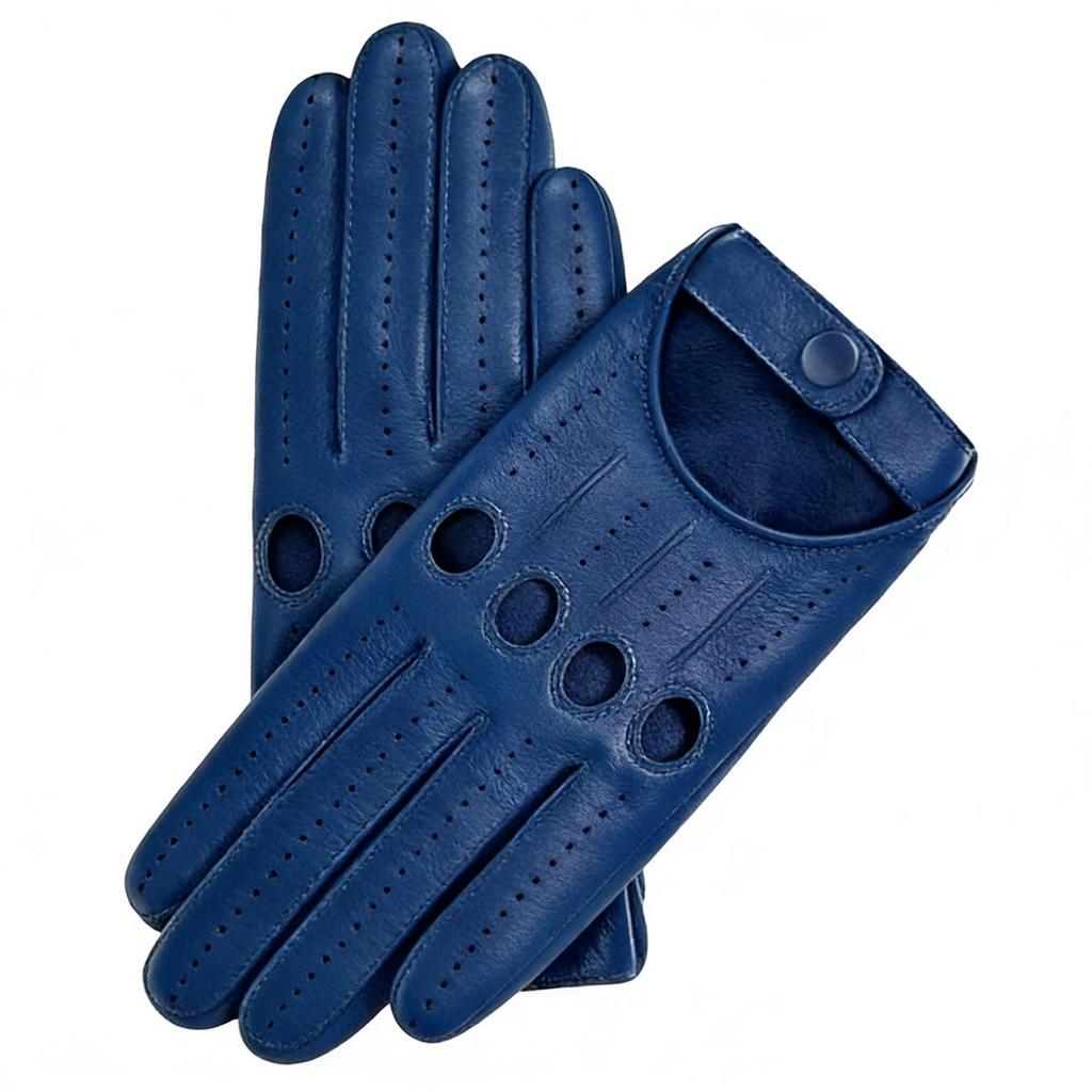 Atmungsaktive Rutschfeste Retro Radfahrer Lederhandschuhe - Echtes Lammfell