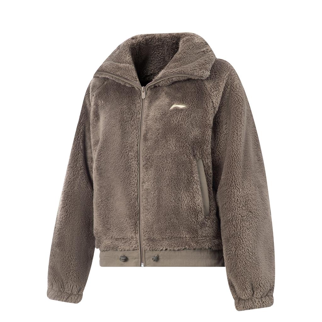 Li-Ning Windproof Water-Repellent Minimalist Comfortable Versatile Fleece Jacket Women outerwear AFDVE80-4