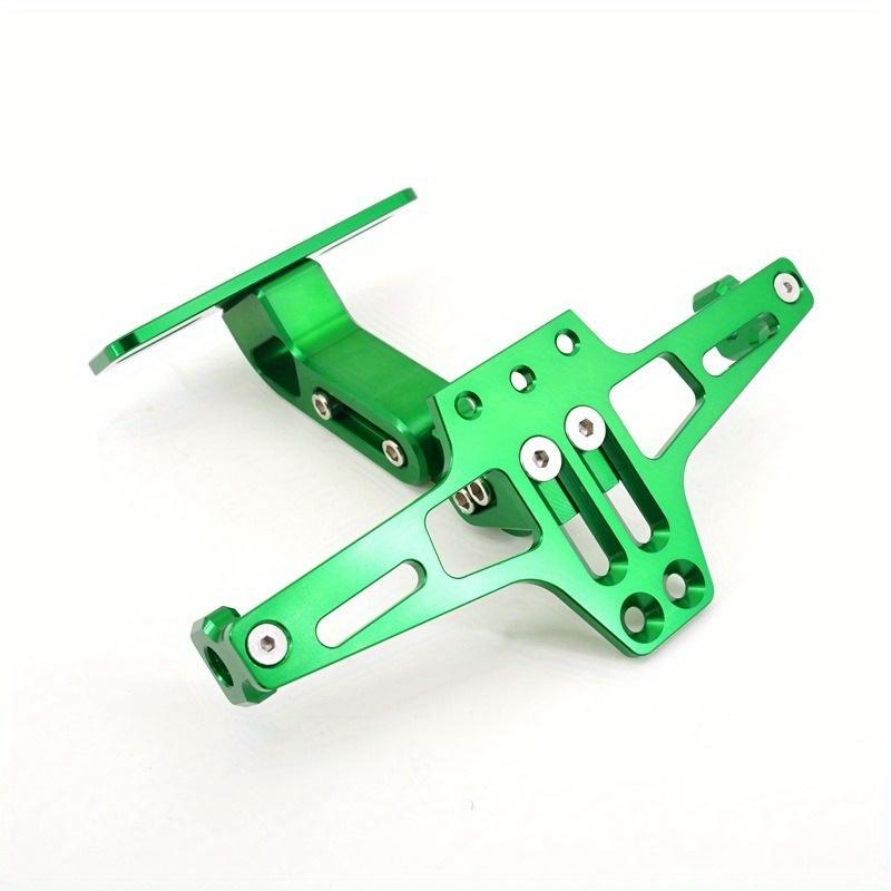 Suporte universal de montagem de placa traseira de motocicleta em alumínio CNC com luz LED
