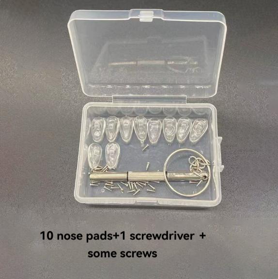

10pcs Soft Silicone Nose Pads For Glasses With Screwdriver-Non-Slip Nose Pad Replacement,Eyeglass Repair Tool For Loose Frames