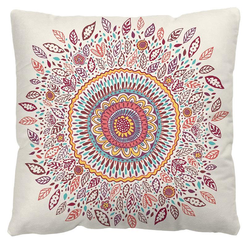 Geometric Cushion Cover Print Ethnic Decorative Pillowcase Sofa Home Decor Peach Skin Pillowcase