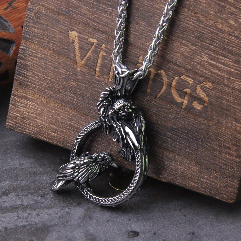 Norse mythology, pendants Odin Hookin and Munin, Viking crow