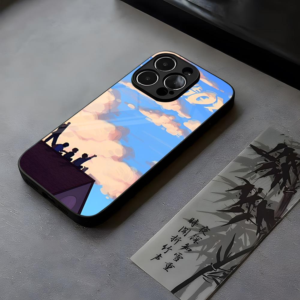 Cartoon Lovejoy Band Phone Case Tempered Glass For IPhone 17 13 14 16 12 15 11 Pro Max Plus Mini X XR SE2020 Coque
