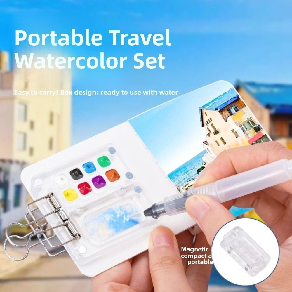 Palettes Portable Travel Painting Set Mini Size Mini Paint Tray  Outdoor Sketching
