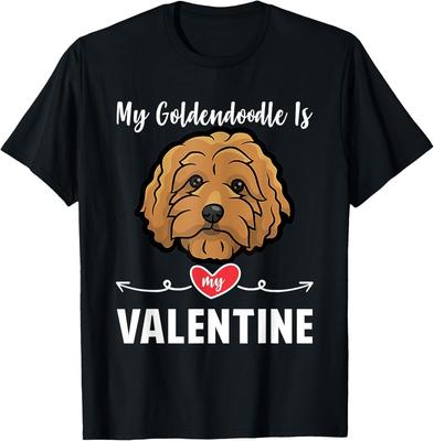 Mein Goldendoodle Hund ist mein Valentin Geschenke Hunde Welpen Liebhaber Geschenk Unisex T-Shirt