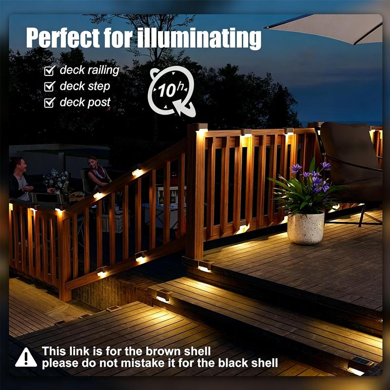4/8/12/pcs Solar LED Lights Outdoor Garden Light Deck Lamp Solar Stairs Light Waterproof Solar Step Lamp Patio Garden Decoration