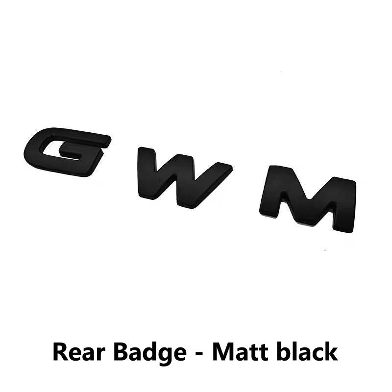 For GWM Haval H9 2024 2025 Front Grill Emblem V7/ Raptor Car Network Black Logo Body Decal Decorative Sticker Exterior Markings