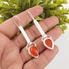 Carnelian 925 Solid Sterling Silver Earrings, Handmade Gemstone Earrings Jewelry, Gifts For Wife Brand New Earrings For Wedding Gift