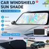 For SEAT Ateca Foldable Front Windshield Sun Shade UV Reflective Sun Protection Cover Car Interior Accessories