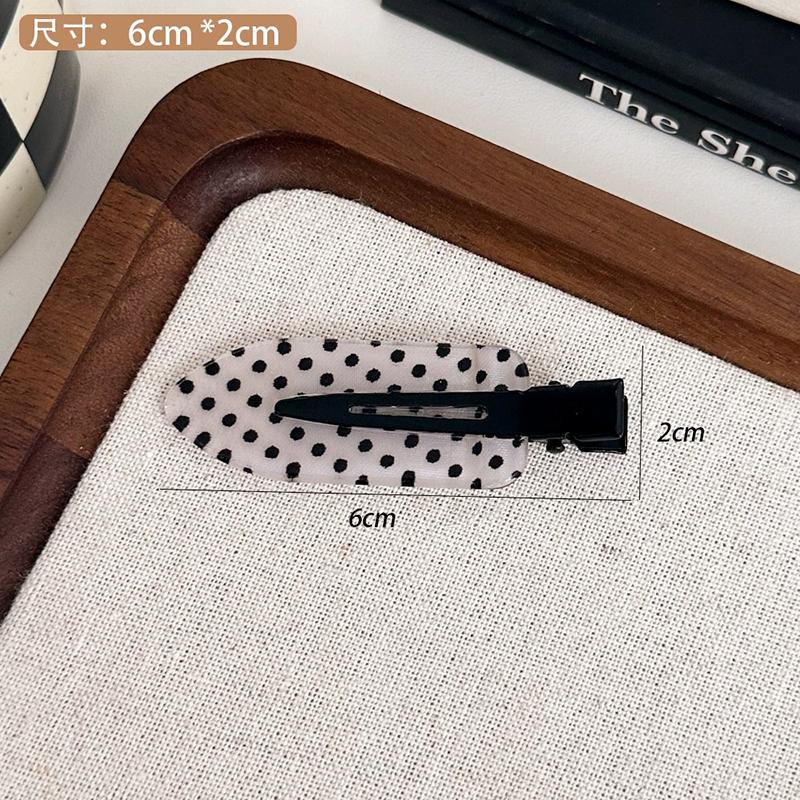 Černé bílé puntíkované akrylové sponky do vlasů Minimalistické Pevné držení Vhodné pro každodenní nošení Party oblečení Doplňky pro styling vlasů
