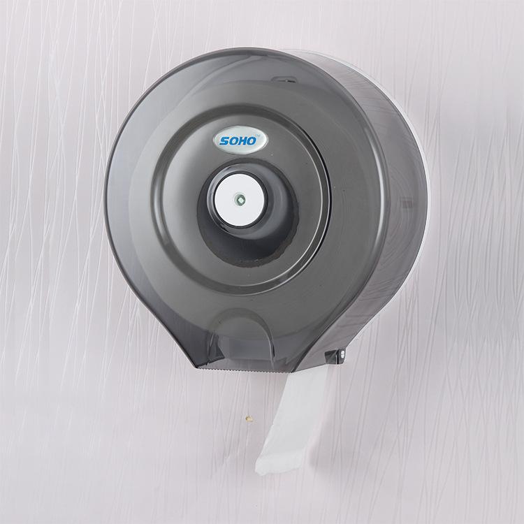 Bathroom Plastic Wall Mounted Paper Dispenser Adhesive Toilet Paper Holder Tissue Dispenser чёрный