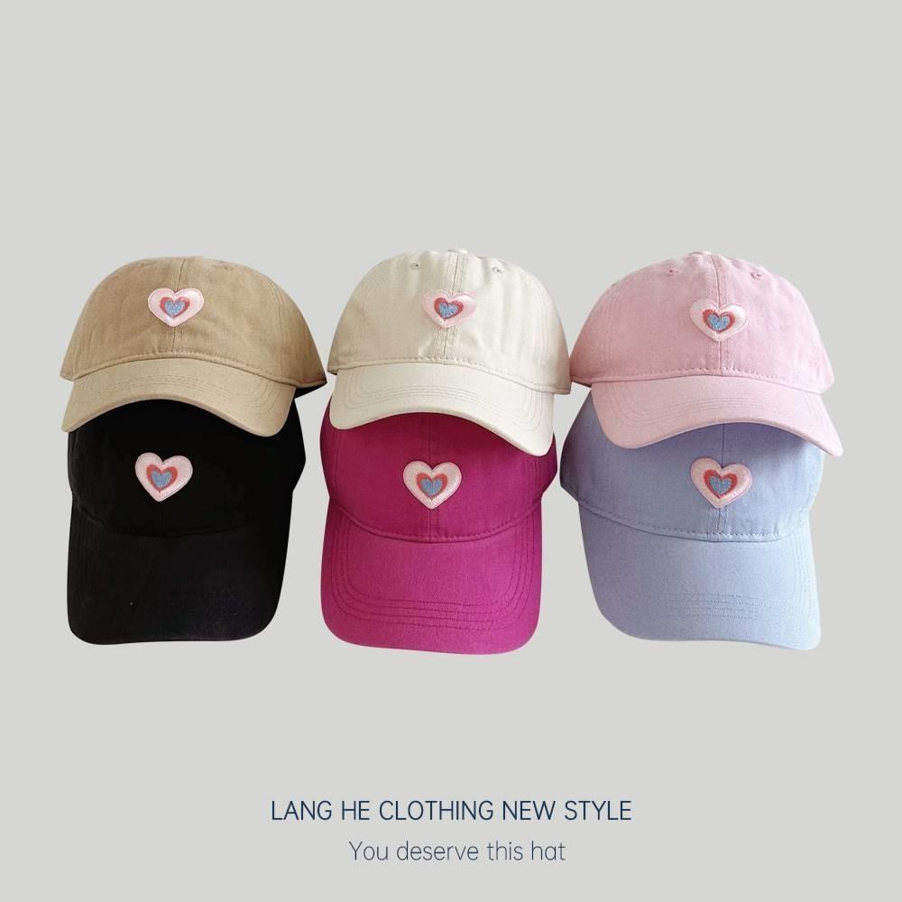 Premium Cotton Quality Heart Embroidery Baseball Cap For Spring Fashion Summer