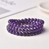 Natural Amethyst Bracelet Wrapped Three Times Uruguayan Amethyst Multi-loop Bracelet Beaded Finished Crystal Jewelry