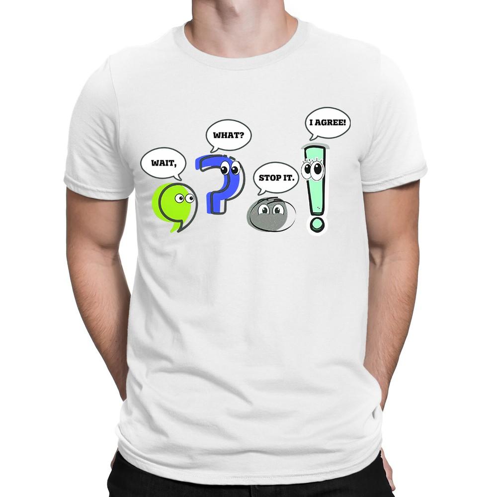 

Grammar Funny English Teacher Gift Punctuation Novelty Mens Womens T-Shirts #NED XL