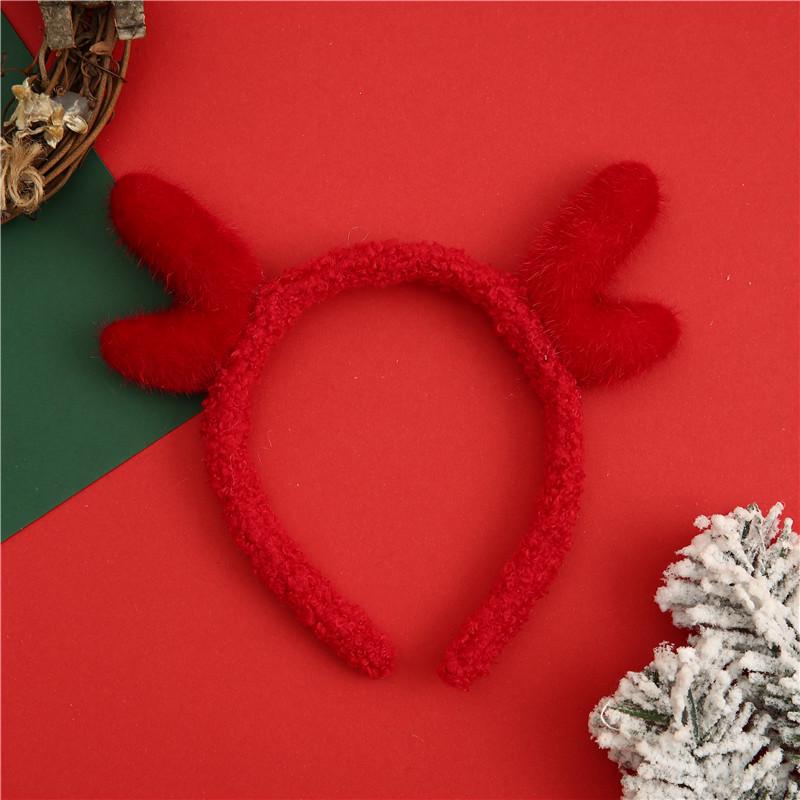 Christmas Cute Antler Lambswool Headband - Korean Style Hair Accessory & Decoration
