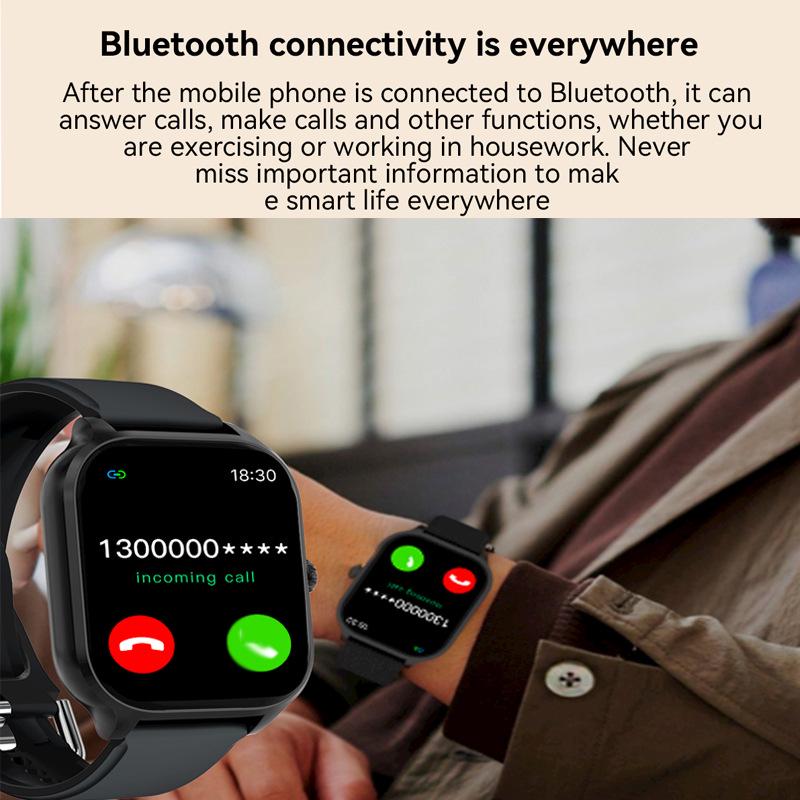 New H9 Smartwatch with Bluetooth Calls, Heart Rate Monitor & Pedometer