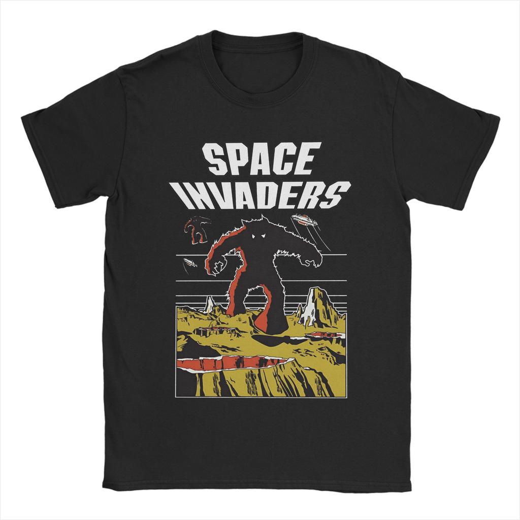 Frogger ARCADE Space Invaders Game Men's T Shirt  Unique Tees Short Sleeve Crew Neck T-Shirt Pure Cotton 6XL Clothes