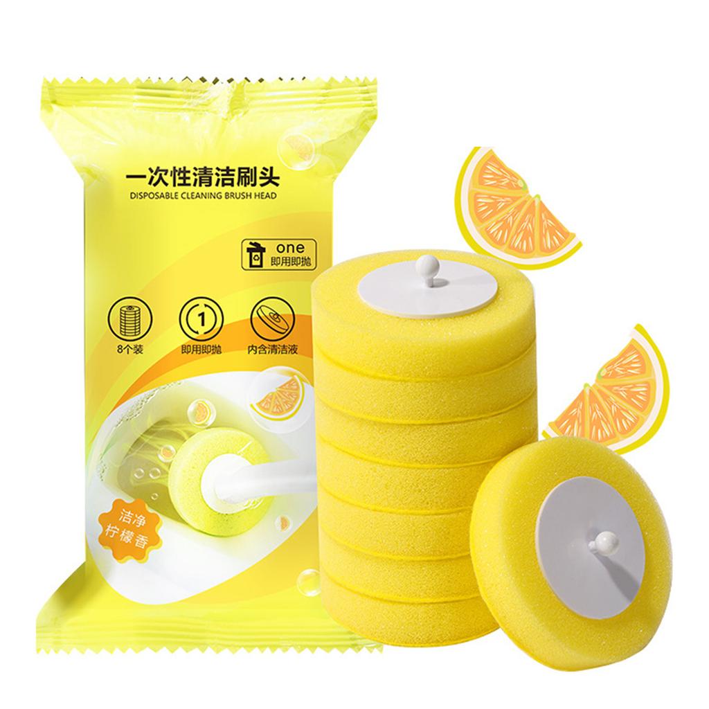 Toilettenbürstenköpfe mit Reinigungsmittel Spülbarer Toilettenbürstenaufsatz Bürsten-Nachfüllkopf-Set für Hygienische Badreinigung
