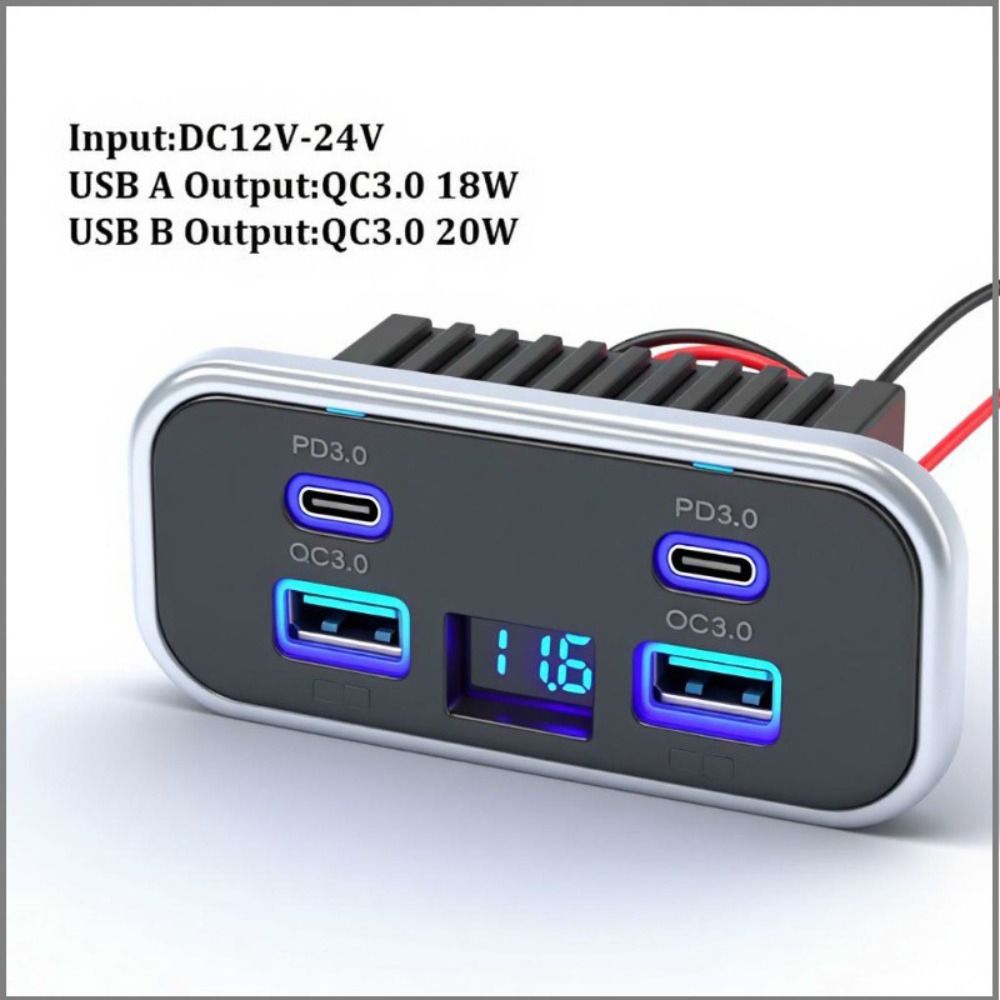 Fast Charging USB C Charger Multi-Port Charge Socket Professional RV USB Outlet  Camping