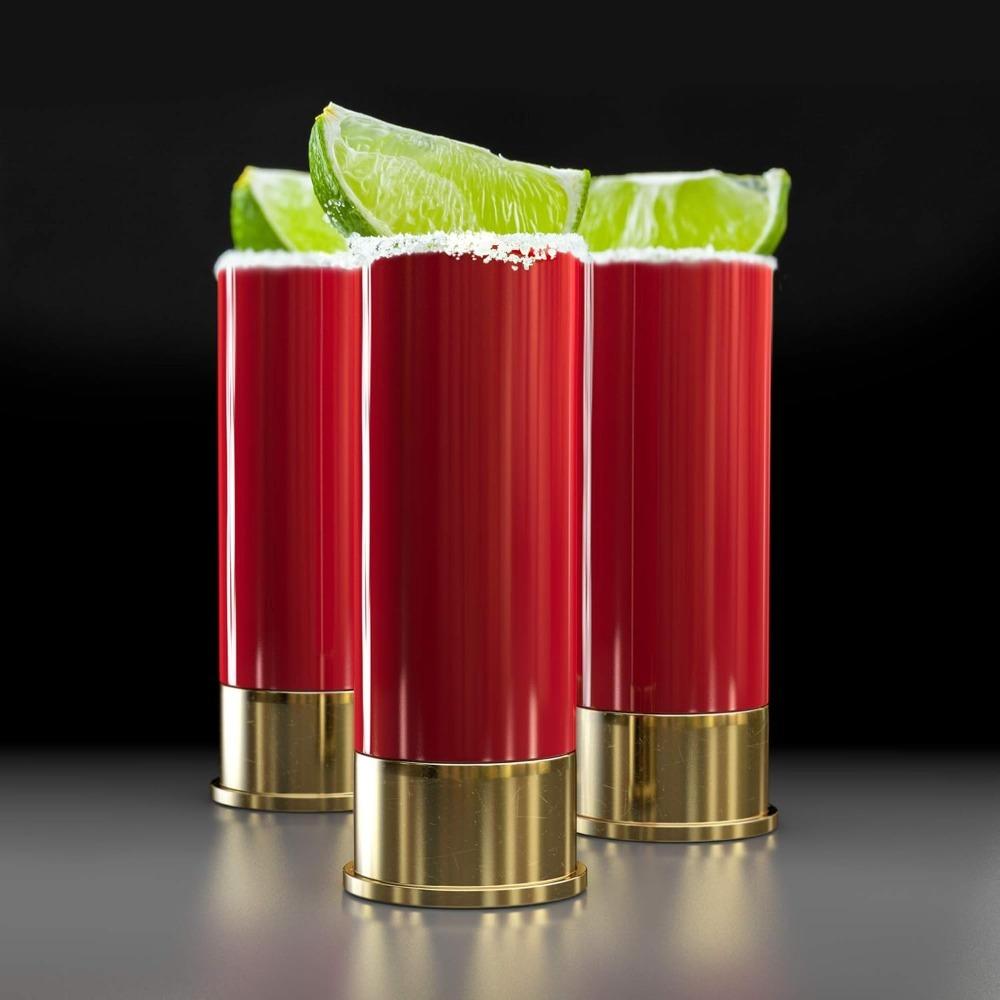 50ml/2ozDrinking Cups 4pcs High Quality Plastic Bullet Shaped Drinking Cups Shotgun Bullet Wine Glasses Party Cocktails BPA Free
