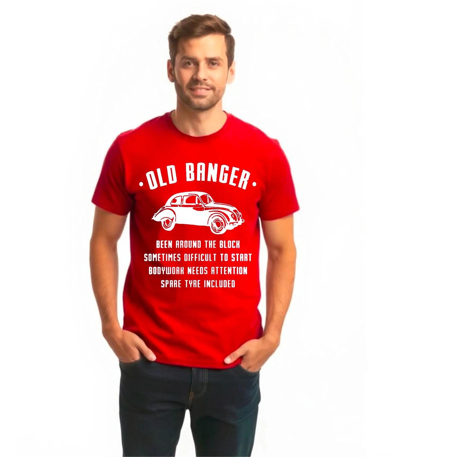 Old Banger Car Men s T-Shirt Tee Shirt, Grumpy Dad, Fathers Day Party Tee Adults M