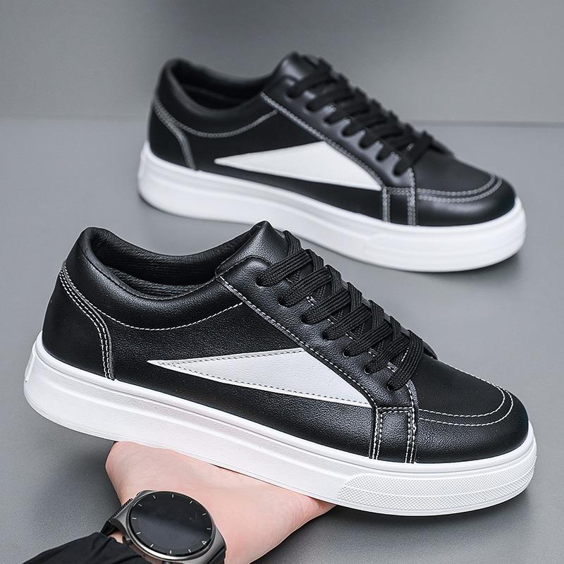 Autumn new student men's shoes street trendy shoes leather surface white shoes versatile board shoes sports and leisure shoes