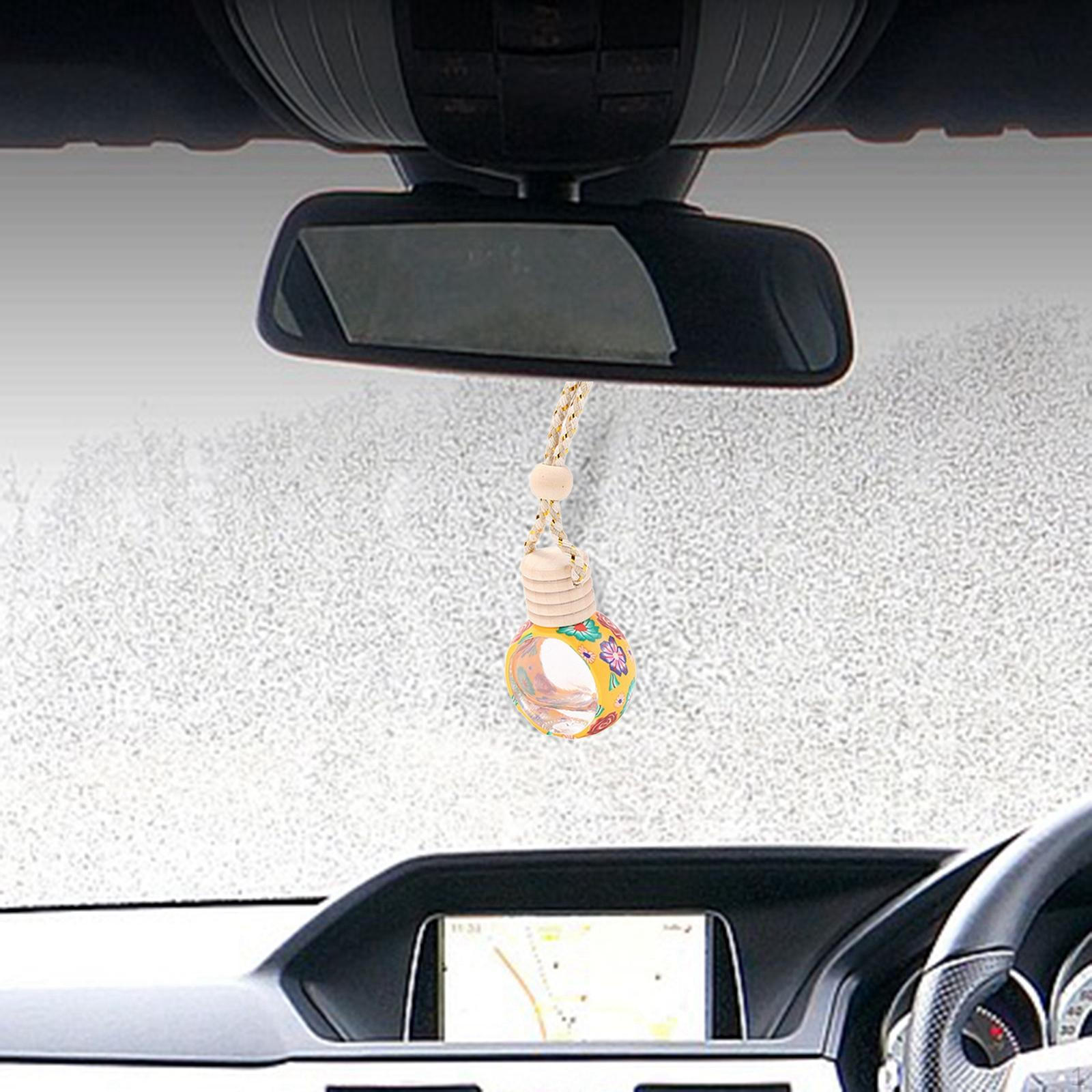

Empty Glass Charm Essential Oil Bottle Holder 10ml for Car Dashboard Decor E
