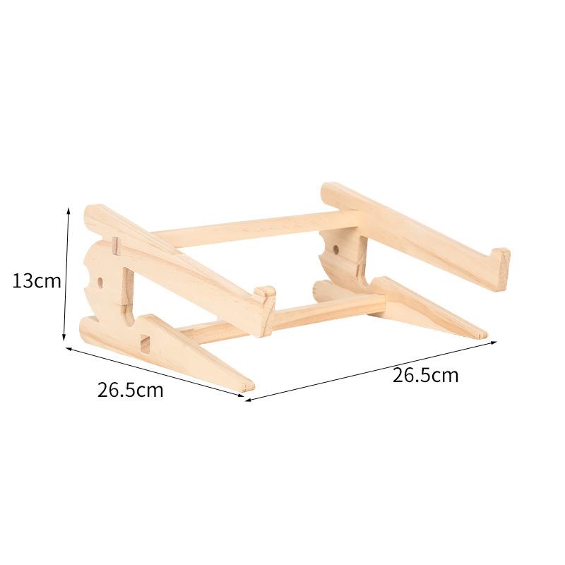 Solid Wood Laptop Stand Desktop Organizer Detachable Vertical Bracket Cooling Base for Laptop Convenient Accessories