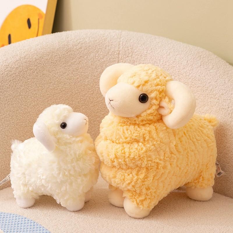 Plush Sheep Toy With Pp Cotton Filling For Kids Girls And Birthdays