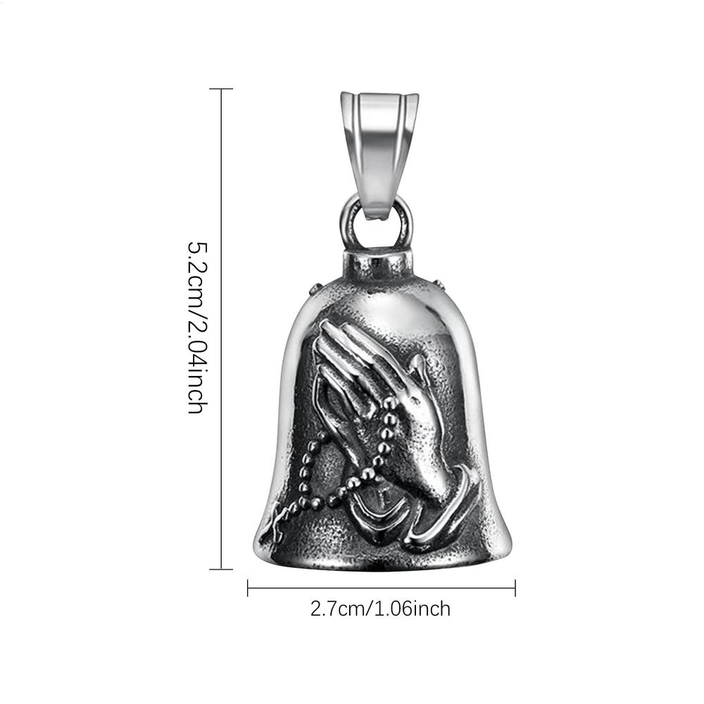 1pc Motorcycle Lucky Bell Praying Hand Luck Bell Luck Riding Bells 3D Motorcycle Bell Biker Motorcycle Safety Bell Decoration