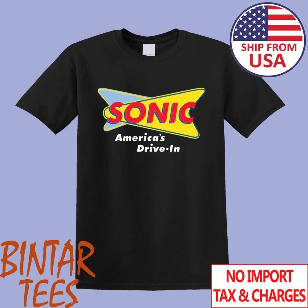 Sonic Burgers Restaurant Men s Black Size S to 5XL 4XL